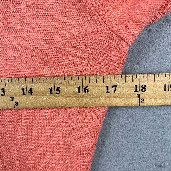 La Ligna Knit Blazer Jacket Women’s Small Orange Button V Neck Collarless - Picture 8 of 16